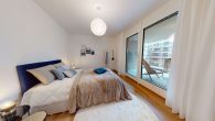 2-Zimmer-Obergeschosswohnung mit Balkon und EBK - Haus 2 OG 4.1 - Helles Schlafzimmer mit Ba.jpg